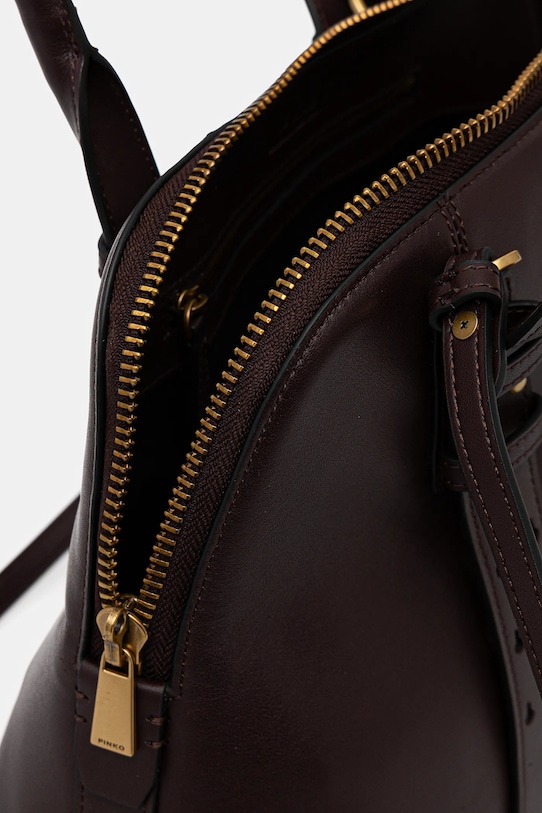 Kožená kabelka Pinko 105906.A0QO hnedá