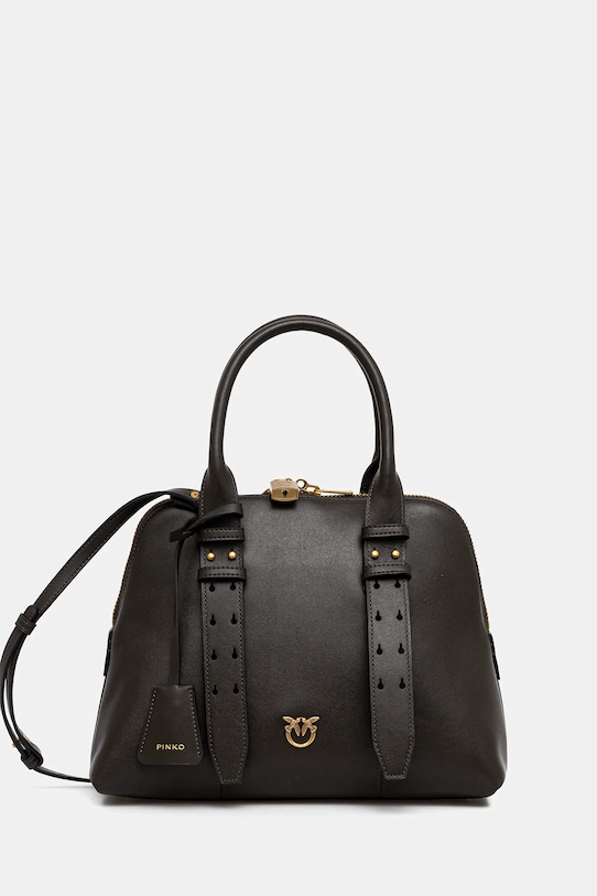 Pinko torebka skórzana skóra licowa zielony 105906.A0QO
