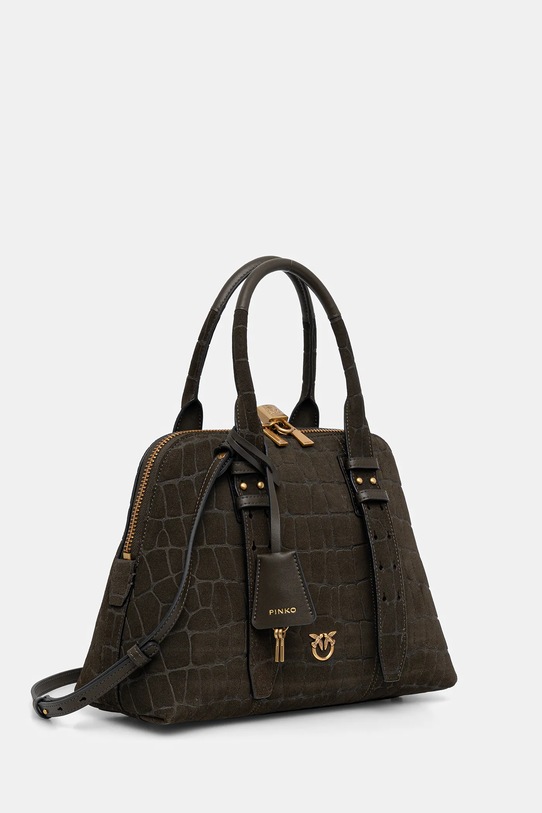 Pinko torebka zamszowa 105906.A2YW zielony AW25