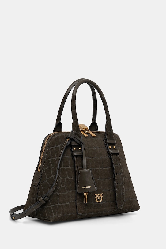 Pinko torebka zamszowa 105906.A2YW zielony AW25