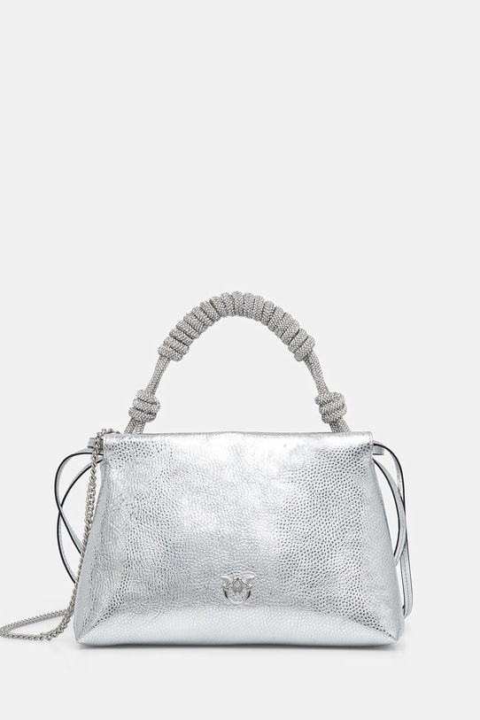 Pinko torebka skórzana skóra licowa srebrny 105908.A2WD