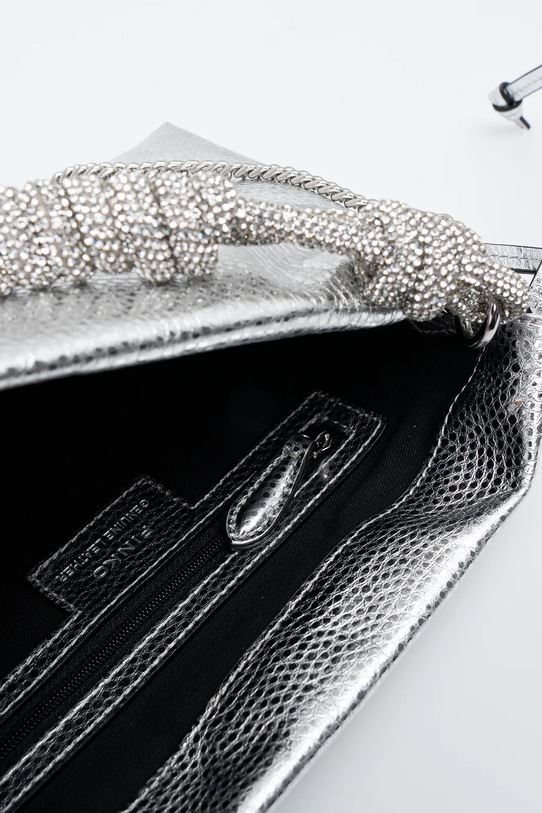 Pinko torebka skórzana 105908.A2WD srebrny