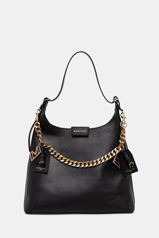 Marciano Guess torebka skórzana skóra licowa czarny 5YGZ05.7330A