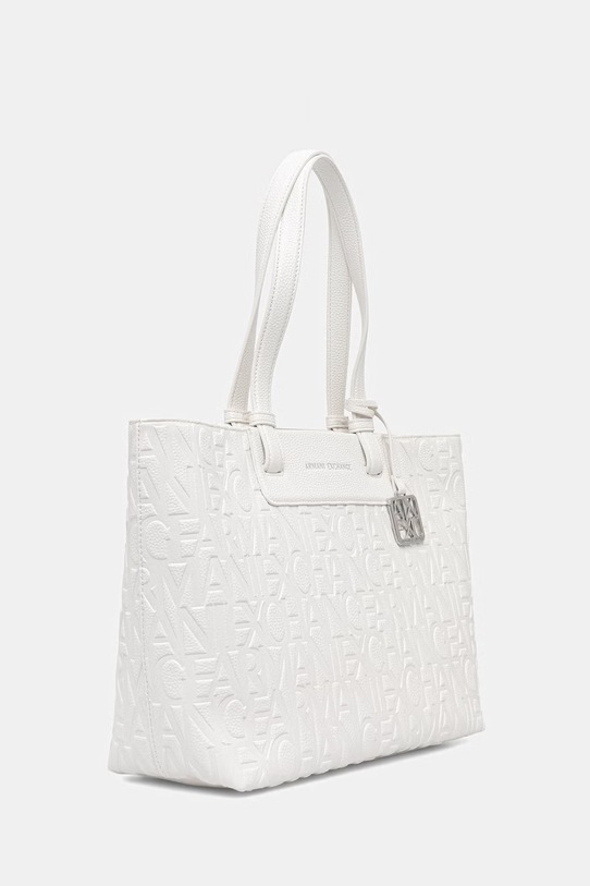 Armani Exchange torebka shopper damska z imitacji skóry XW001481.AF15774 biały SS26