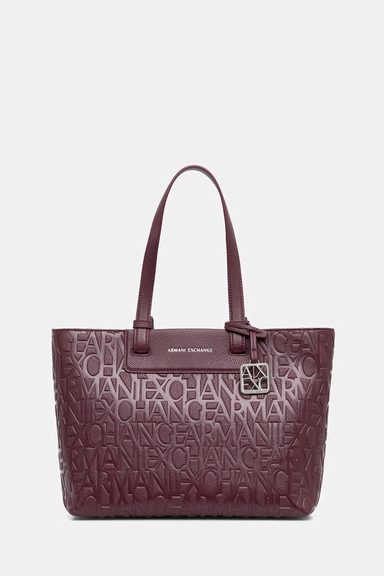 Torbica Armani Exchange Imitacija zrnatega usnja bordo XW001481.AF15774