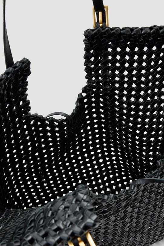 Akcesoria AllSaints torebka skórzana ARA W378XC czarny