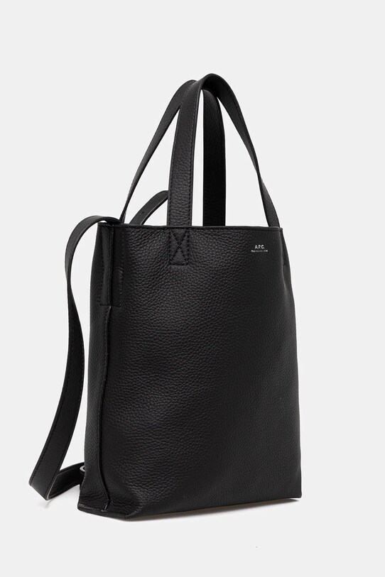 A.P.C. torebka skórzana cabas maiko small PXCBC.M61667 czarny AW25