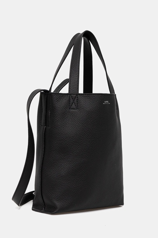 Kožená kabelka A.P.C. cabas maiko small PXCBC.M61667 čierna AW25