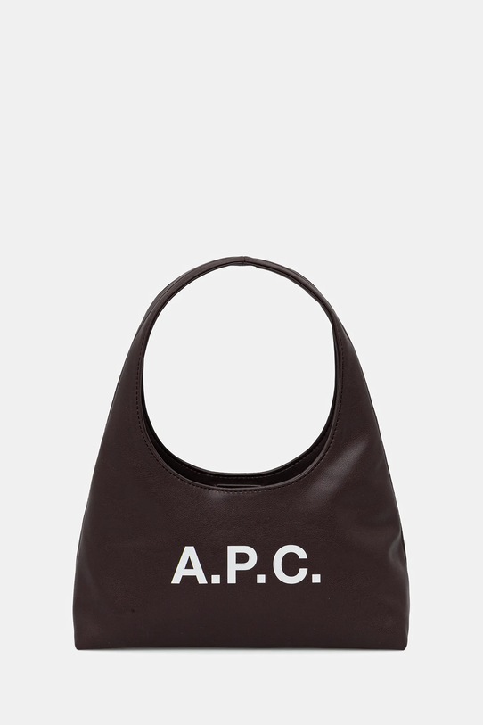 A.P.C. geantă baby ninon shoulder nu incape in A4 maro PUAAT.F67027