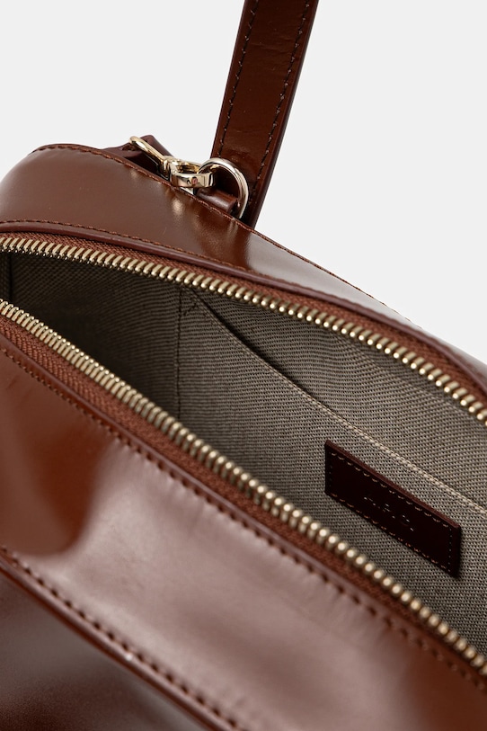 A.P.C. poșetă de piele sac virginie box PXBRU.F67017 maro