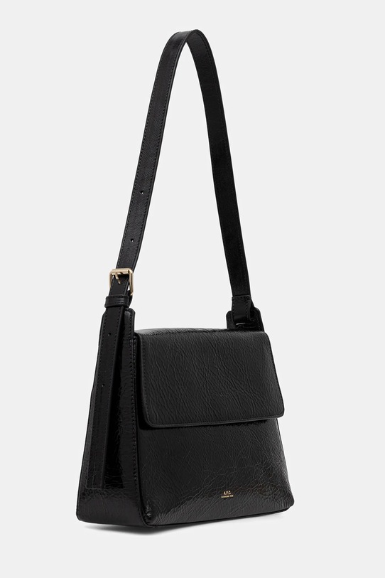 A.P.C. torebka skórzana sac virginie flap PXCCK.F61924 czarny AW25