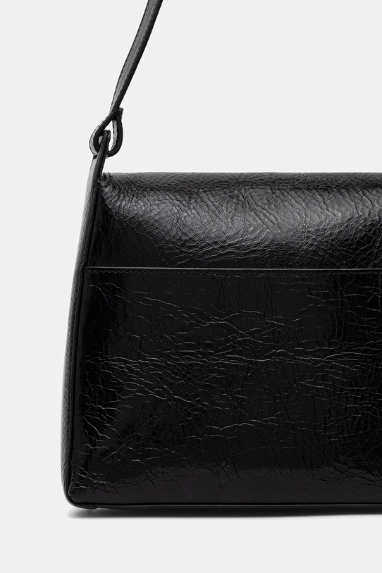 Akcesoria A.P.C. torebka skórzana sac virginie flap PXCCK.F61924 czarny