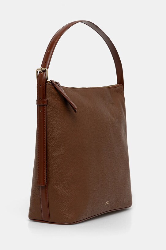 A.P.C. geantă de mână din piele sac vera PXCBL.F61902 maro AW25