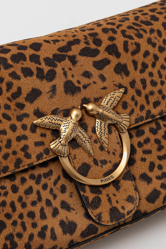 Pinko torebka zamszowa brązowy 106243.A32A