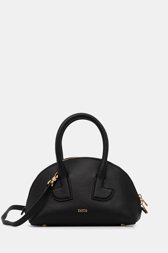 Patou poșetă de piele uni negru BA0195000