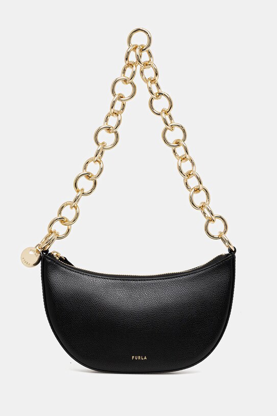 Furla poșetă de piele uni negru WE00767.BX3991.O6000