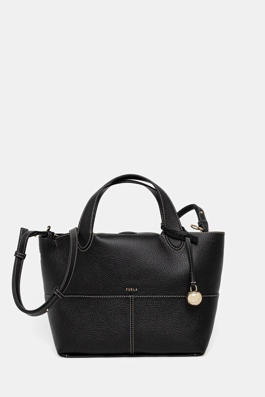 Kožená kabelka Furla přírodní kůže černá WB01707.HSF000.O6000