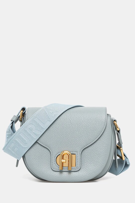 Кожена чанта Furla щампа син WB01491.BX0356.4276S