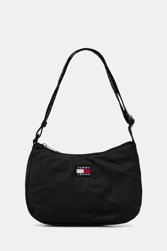 Kabelka Tommy Jeans nášivka čierna AW0AW17888