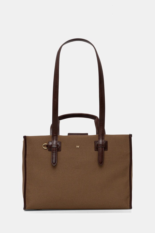 Kabelka Weekend Max Mara GIANNA jednofarebný hnedá 2525516044600