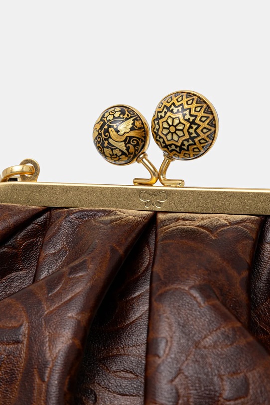 Шкіряна сумка Weekend Max Mara SPANISHHERITAGE коричневий 2525516144600