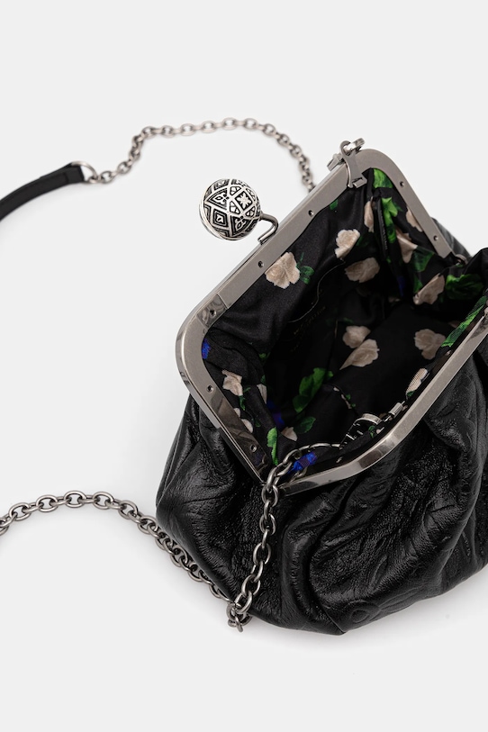 Δερμάτινη τσάντα ώμου Weekend Max Mara SPANISHHERITAGE 2525516144600 μαύρο