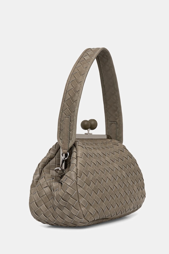 Kožená kabelka Weekend Max Mara PANCIA 2525516154600 zelená AW25