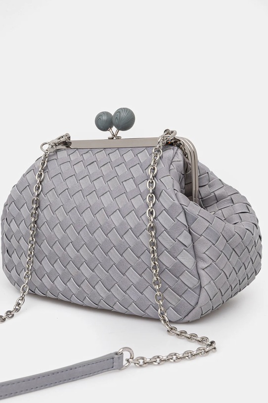 Akcesoria Weekend Max Mara torebka skórzana PANCIA 2525516154600 szary