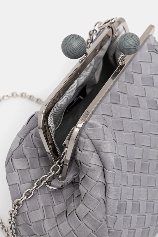 Кожаная сумочка Weekend Max Mara PANCIA 2525516154600 серый