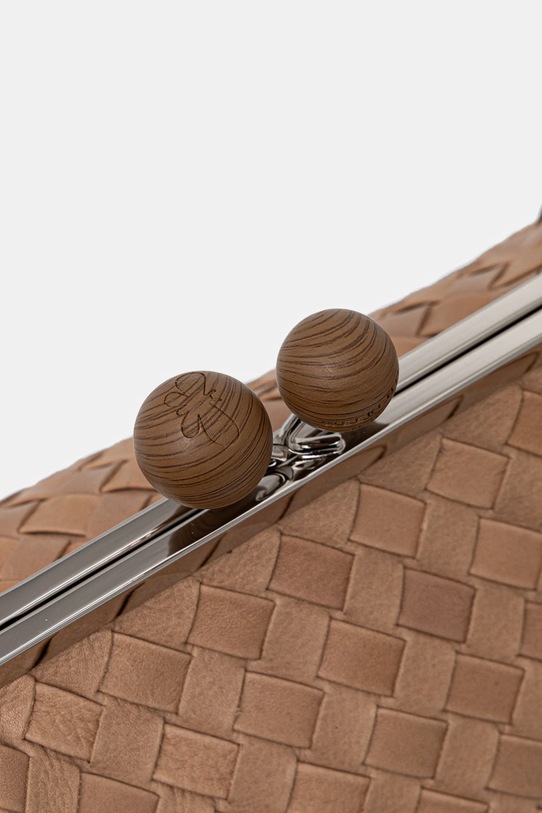 Akcesoria Weekend Max Mara torebka skórzana PANCIA 2525516154600 brązowy