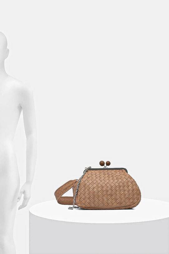Weekend Max Mara torebka skórzana PANCIA 2525516154600 brązowy