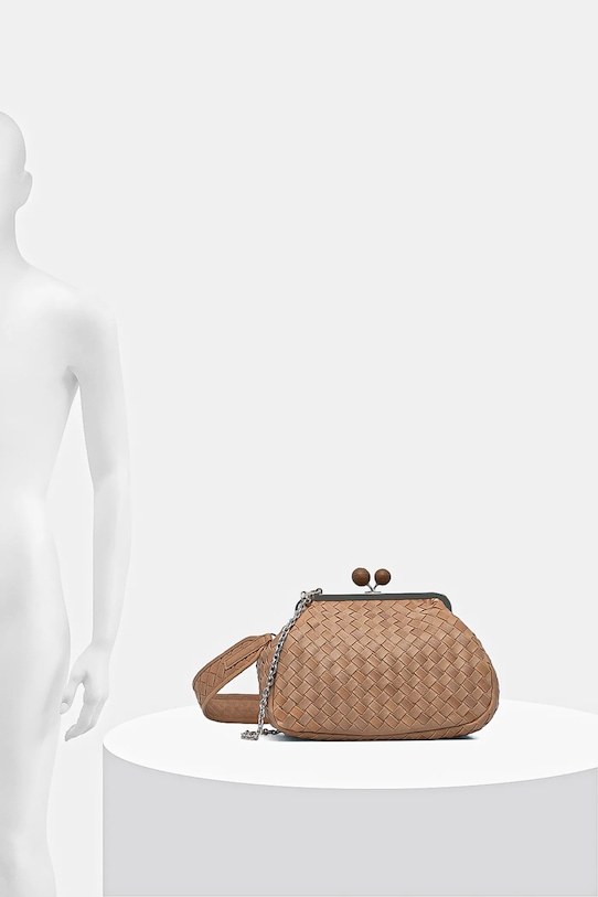 Weekend Max Mara torebka skórzana PANCIA 2525516154600 brązowy