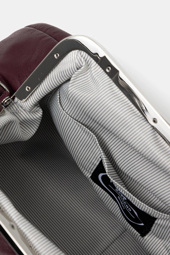 Δερμάτινη τσάντα ώμου Weekend Max Mara CUBICO 2525516194600 μπορντό