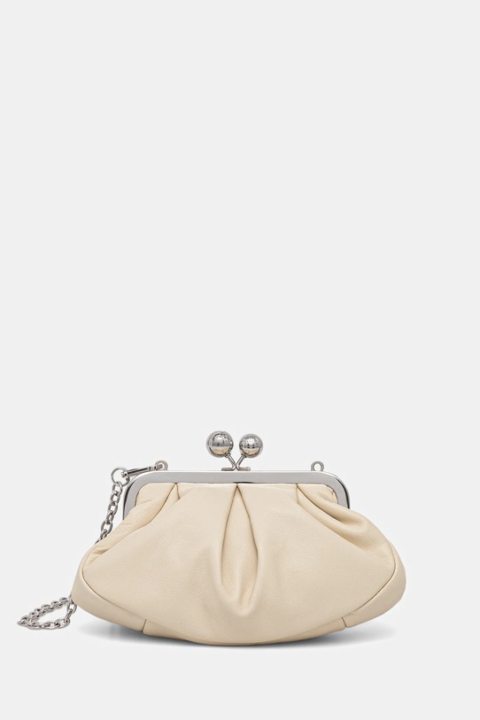 Weekend Max Mara poșetă de piele PRATI uni bej 2525516204600