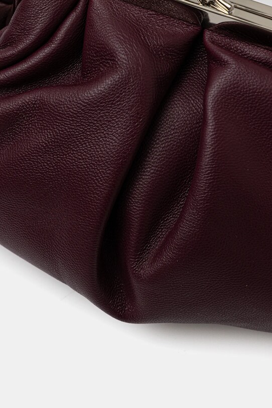 Kožená kabelka Weekend Max Mara PRATI burgundské 2525516204600