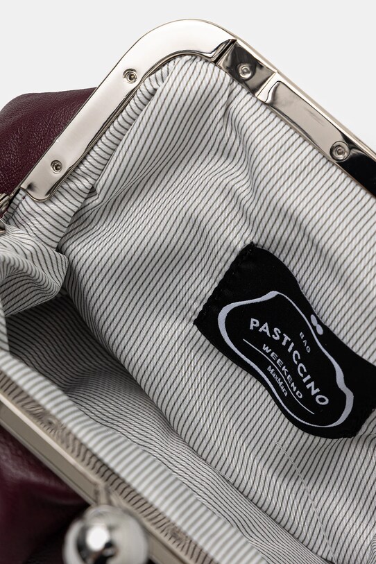 Kožená kabelka Weekend Max Mara PRATI 2525516204600 burgundské