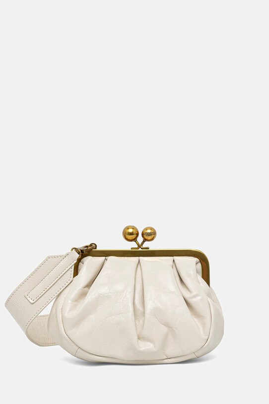 Weekend Max Mara kopertówka skórzana NAVETTA skóra licowa biały 2525516214600