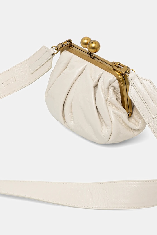 Akcesoria Weekend Max Mara kopertówka skórzana NAVETTA 2525516214600 biały