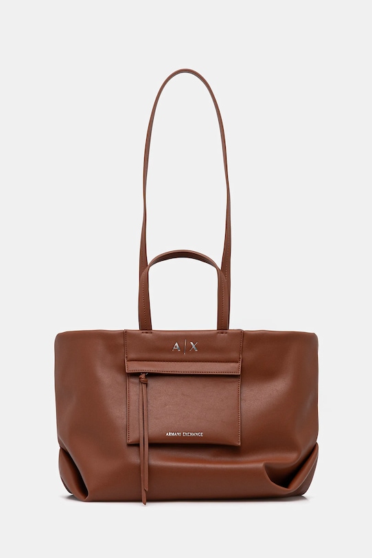 Armani Exchange torebka nie mieści A4 brązowy XW001538.AF16751