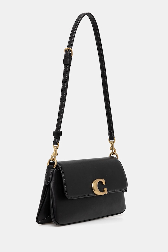 Кожена чанта Coach Jet CAM16 черен AW25