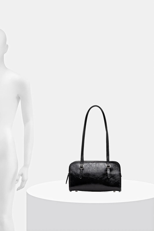 Coach torebka skórzana Swing Zip Bag CAO34 czarny