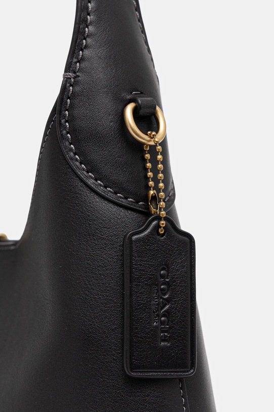 Δερμάτινη τσάντα Coach Brooklyn 23 μαύρο CW614