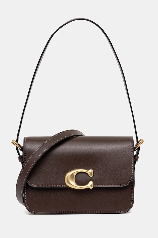 Coach poșetă de piele uni maro CAM17