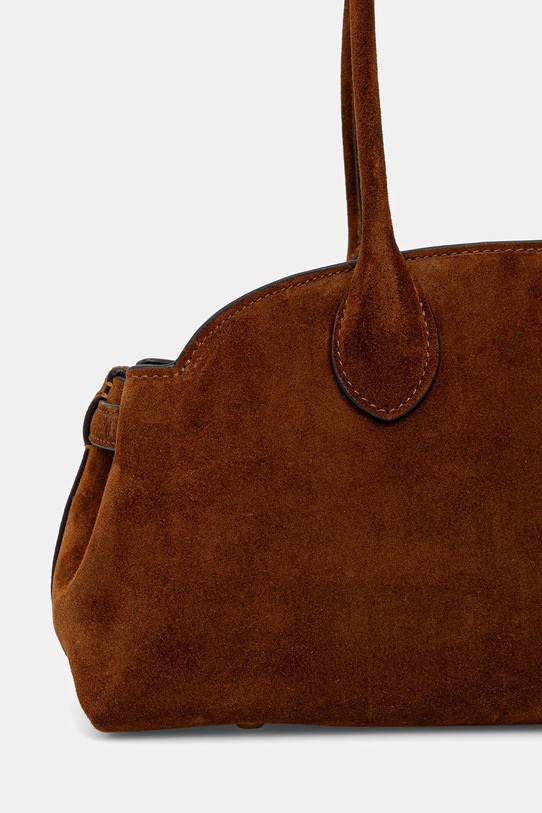 Akcesoria Coach torebka zamszowa Empire Carryall Bag 34 CBN41 brązowy