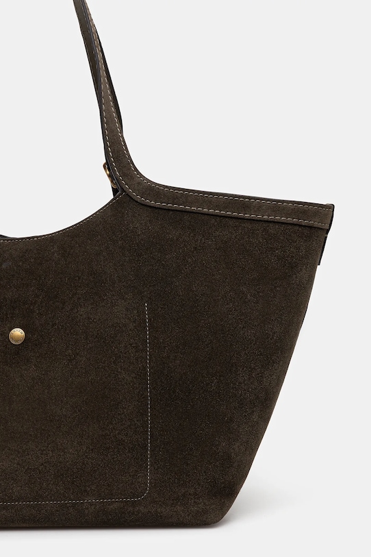 Accesorii Coach geantă de mana din piele întoarsă Gramercy CBN47 verde