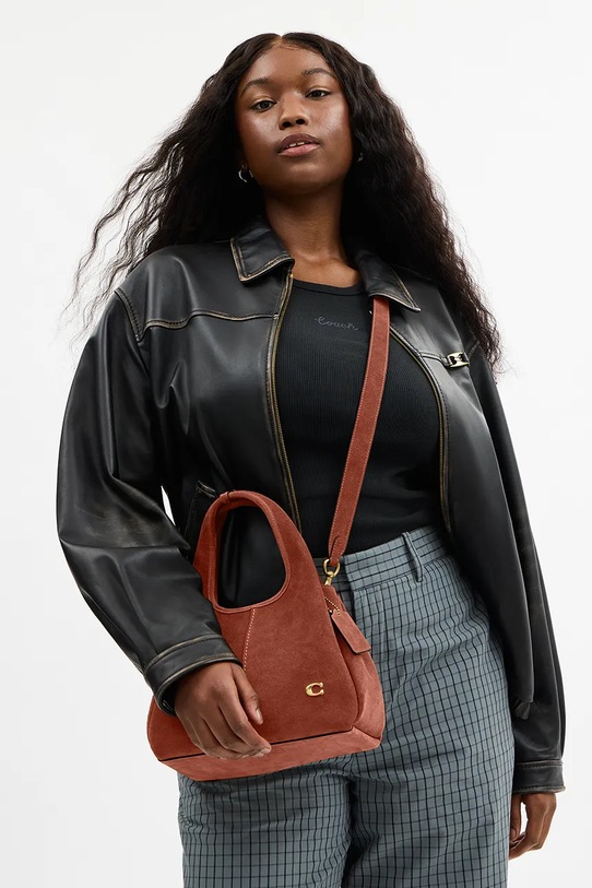 Coach Suade Lana Shoulder Bag 23 torebka crossbody damska zamszowa CBZ95