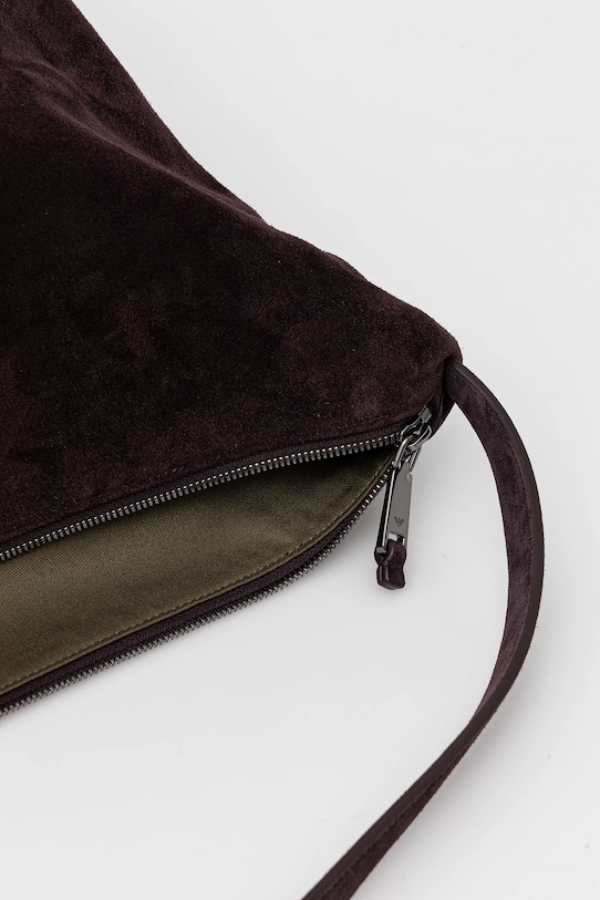 Semišová kabelka Emporio Armani EW003247.AF20353 hnědá