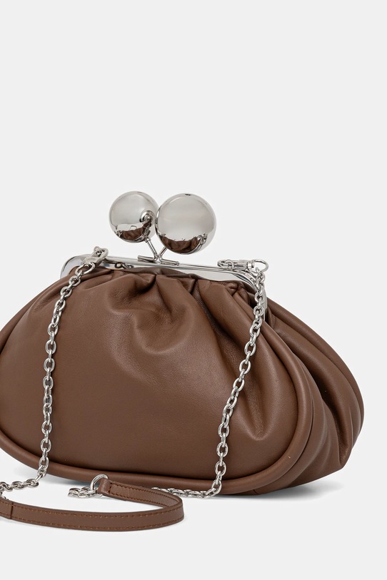 Doplňky Kožená kabelka Weekend Max Mara MILVANEW 2525516025600 hnědá