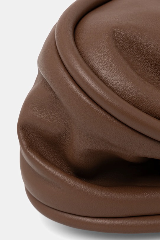 Kožená kabelka Weekend Max Mara MILVANEW hnědá 2525516025600