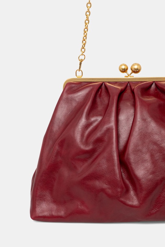 Doplnky Kožená kabelka Weekend Max Mara MIRTE 2525516035600 burgundské
